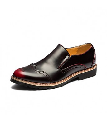 Office & Career / Party & Evening / Casual Leather Loafers Black / Red / Silver  