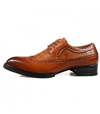 Men's Shoes Office & Career / Party & Evening / Casual Leather Oxfords Black / Brown  