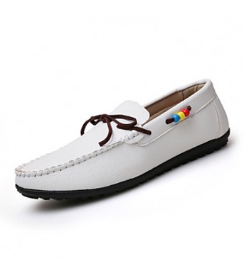 Men's Boat Casual/Party & Evening/Office & Career Fashion Microfiber Leather Shoes Black/White/Brown 39-44  