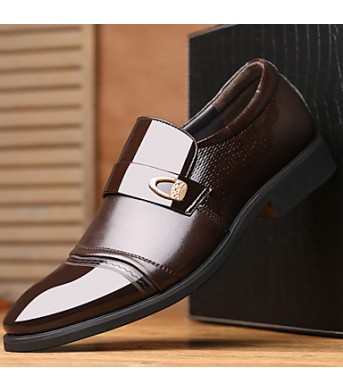   2016 New Style Hot Sale Office & Career/Casual Patent Leather Loafers Black / Brown  